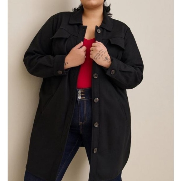 TORRID NWT WOOL LONGLINE SHACKET - Picture 2 of 5